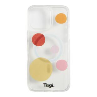 适用苹果15Promax手机壳Tagi.糖果手绘彩色波点tpu磁吸iPhone14pro透明全包13保护套