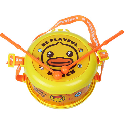 B.DUCK小黄鸭婴儿拍拍鼓益智玩具