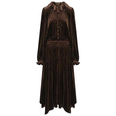 复古女人味丝绒连衣裙