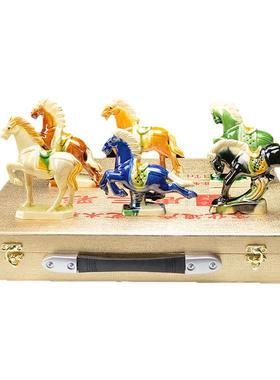 唐三彩套装礼品昭陵六骏马