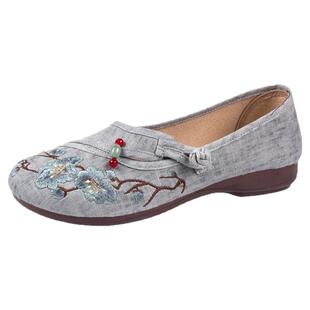 老北京布鞋女鞋官方旗舰店正品夏天新款女款妈妈奶奶花布鞋绣花鞋