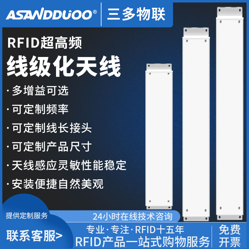 RFID天线超高频915M无源远距离读写器天线高增益线极化物联网天线