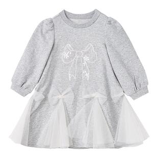 笛莎童装女童连衣裙春季新款小童女孩宝宝儿童卫衣裙子甜美公主裙