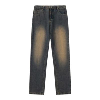 回力加绒加厚男士直筒牛仔长裤