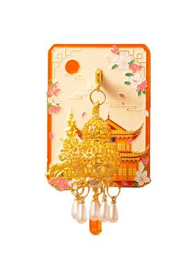 灵隐寺普陀山发光创意冰箱贴磁吸