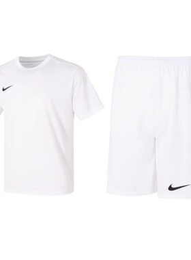 耐克Nike正品运动套装男装白色短袖短裤26春季新款跑步快干两件套