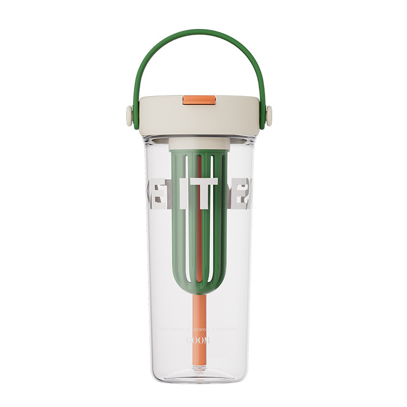 GOOM手绘系列2026新款女高颜值吸管咖啡tritan塑料水杯子外出便携