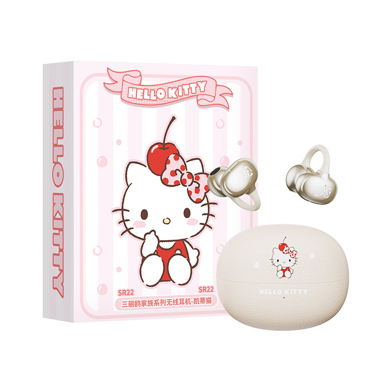 三丽鸥hellokitty蓝牙耳机不入耳夹耳挂式高颜值SR22新款女生礼物