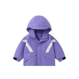 [小蛋壳3.0]齐齐熊宝宝外套男童三防风衣春秋款2025新款冲锋儿童