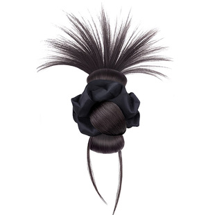 丸子头假发抓夹鸡毛盘发发包后脑勺扁头神器低扎假发发圈自然蓬松