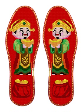 财神送宝鸿运玫瑰七层棉布带花边