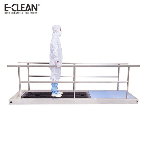e-clean鞋底清洁车轮清洗机车间入口脚轮清洗机物料车周转车清洁