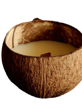 椰子壳大豆香薰蜡烛檀香
