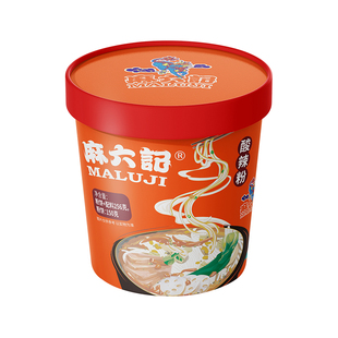 麻六记酸辣粉256g*12桶粉丝粉条方便速食夜宵冲泡即食食品夜宵
