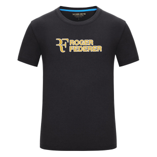 费德勒网球服男女款纯棉T恤短袖周边圆领休闲运动球衣训练服球迷