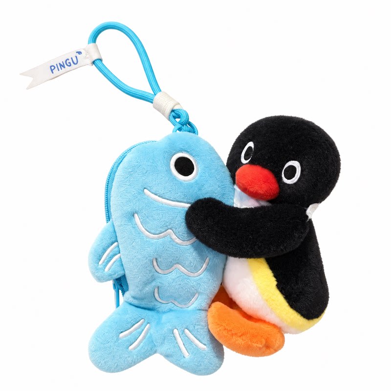 正版PINGU企鹅毛绒挂件钥匙扣包挂饰可爱玩偶潮玩包挂饰生日礼物