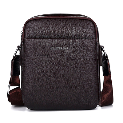 超威保罗小男包牛皮休闲小背包