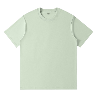 班尼路纯棉短袖男生新款亲肤透气重磅T恤夏季大学生豆绿色半截袖A