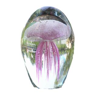 淄博琉璃发光水母摆件海洋动物造景夜光送女朋友元旦生日新年礼物