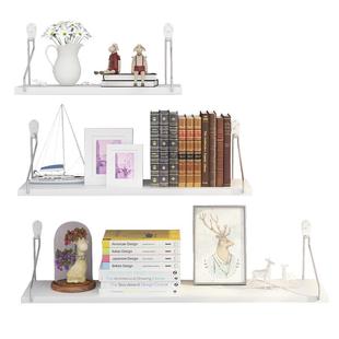 墙上置物架简约现代搁板客厅壁挂创意墙壁一字隔板卧室书架免打孔