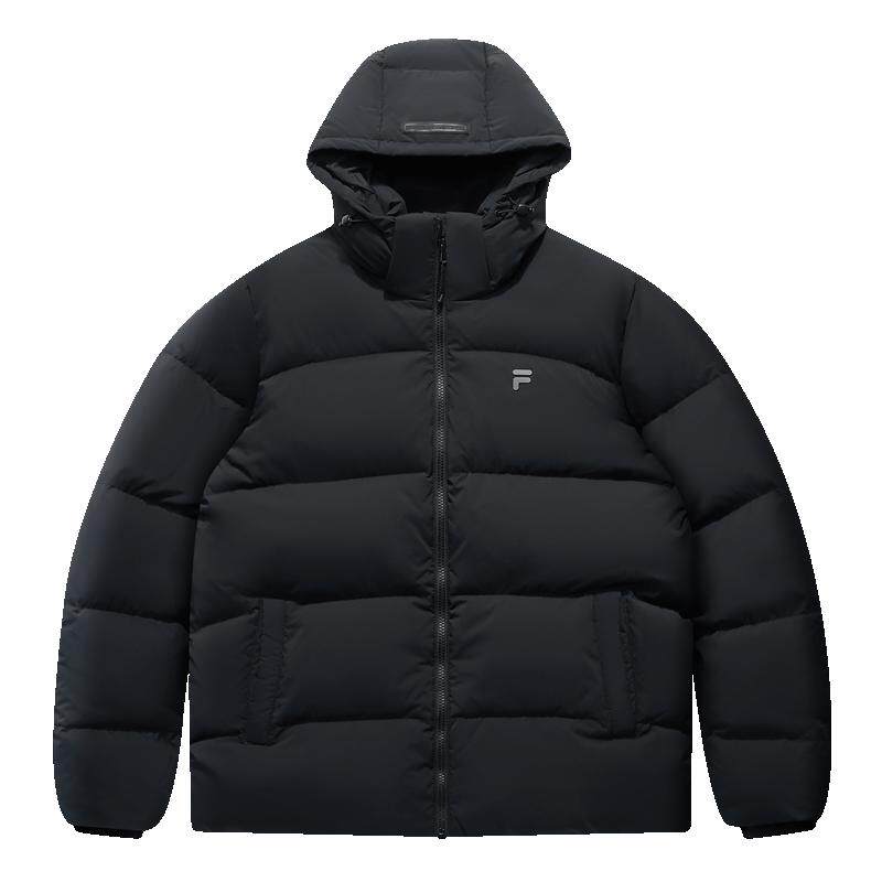 FILA FUSION斐乐潮牌羽绒服男2025冬季新款休闲宽松保暖连帽外套