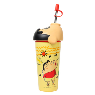 2025新款蜡笔小新保温杯男生可爱搞怪吸管水杯情侣学生高颜值杯子