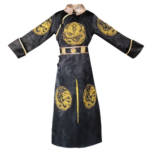 儿童清朝满族小阿哥男童古装贝勒王爷太子龙袍演出服故宫旅拍套装