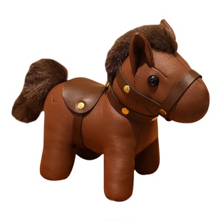 新款生肖马玩偶娃娃包包钥匙扣挂件公仔生日礼物皮革马仔吉祥物