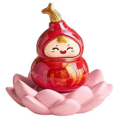 可爱创意葫芦小摆件工位玄学装饰