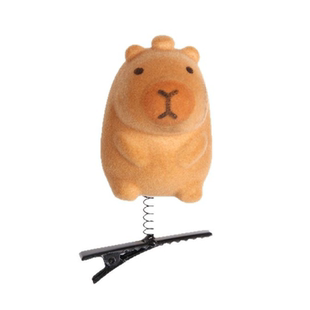 2个新款卡皮巴拉发夹少女春夏季侧边刘海夹前额碎发儿童发卡头饰