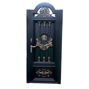 天津铝艺门铝铸铝门别墅门庭院门电动门中式大门对开门铝合金定制