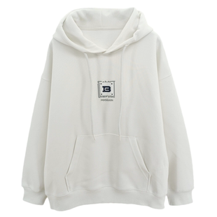 乔迪丹娜春款2026男大童连帽卫衣初高中学生简约字母宽松休闲帽衫