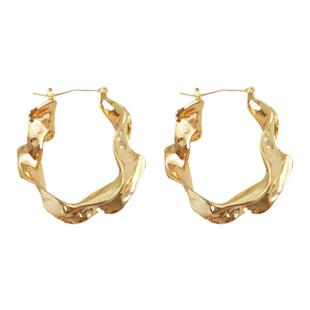 觅韩欧美个性不规则金属感耳环气质冷淡风格耳环街拍时髦耳饰5687