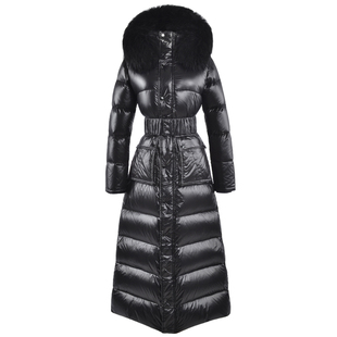 超厚超长款羽绒服女长过膝到脚踝加长加厚高端东北修身保暖大毛领