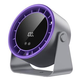 【变频循环风扇】涡轮小风扇家用usb充电数显办公室宿舍厨房壁挂静音大风力超长续航制冷小空调夏天降温神器