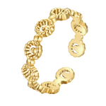 高级感镂空开口女食指装饰戒指轻奢设计小众精致钛钢气质14K金色