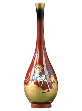 【全铜】敦煌净瓶九色鹿花瓶摆件