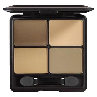 全哑光眼影盘大地色裸妆四色眼影盒 防水不晕染 烟熏妆彩妆盘带刷