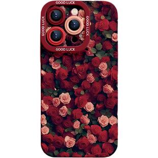玫瑰花群适用opporeno15/14/13/12/11手机壳10pro+女新款findx9pro/8/7/6硅胶realme真我GTneo防摔K12保护套