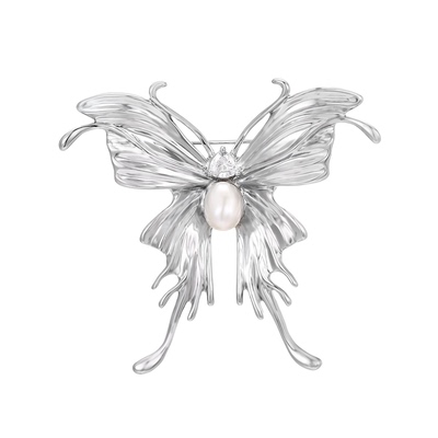 珍珠蝴蝶胸针轻奢百搭