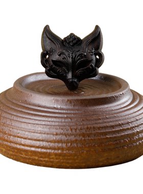 沉贵宝复古狐狸面具木质雕刻挂件