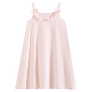 艺录法式吊带睡裙全棉甜美可爱公主性感带胸垫家居服睡衣女款夏季