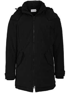 Calvin Klein/凯文克莱男士中长款保暖棉衣秋季新款大牌连帽外套