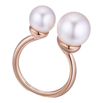 食指戒指女夸张潮人大珍珠开口时尚学生党个性轻奢小众设计高级感