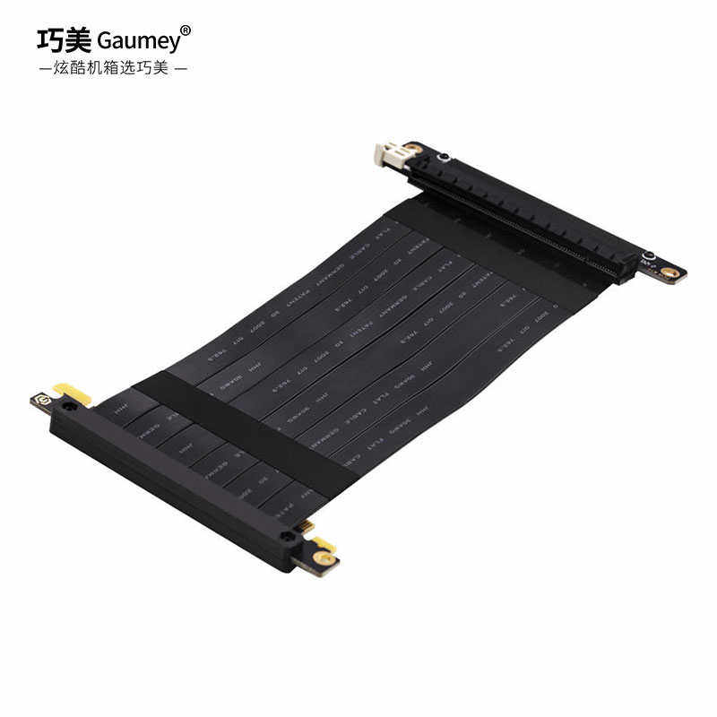 显卡转接延长线185mm显卡PCIE3.0双反向竖装转接线小冰块机箱