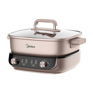 美的电火锅家用鸳鸯锅分体式多功能分控电热锅火锅专用锅新款电锅