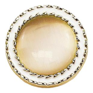 圆形金属纽扣花边仿猫眼石女装扣子时尚手缝扣小香风上衣西服钮扣