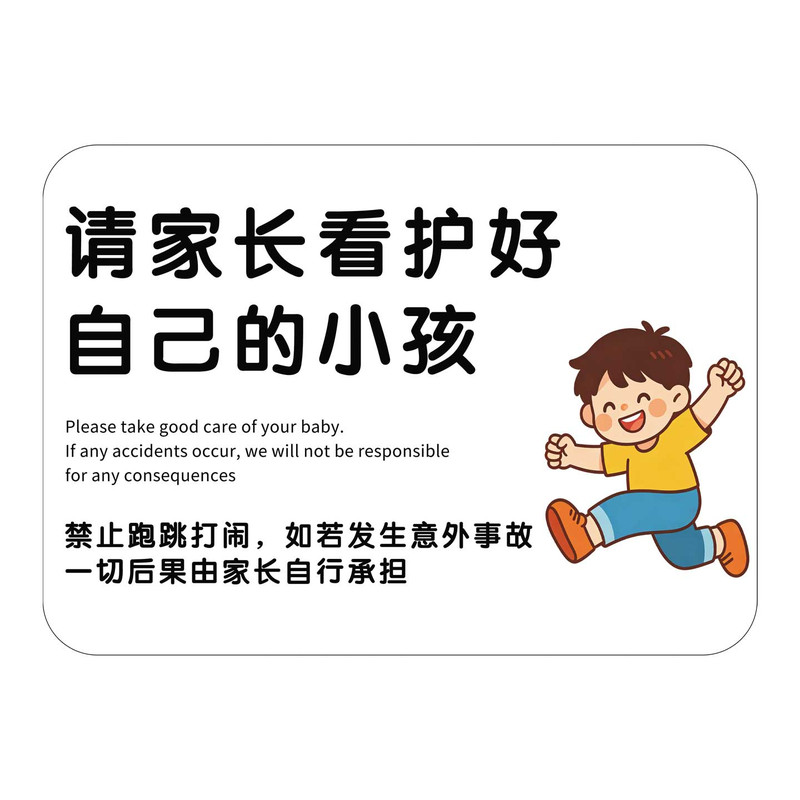 亚克力非工作人员禁止进入告示牌