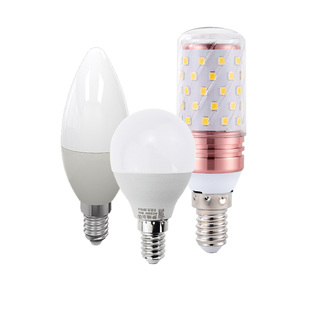 梦维led玉米灯灯泡水晶灯E14小螺口室内暖光3000K尖泡蜡烛省电灯