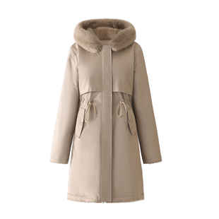 两面穿派克服中长款2025新款小个子大码加绒加厚棉袄外套女冬棉服